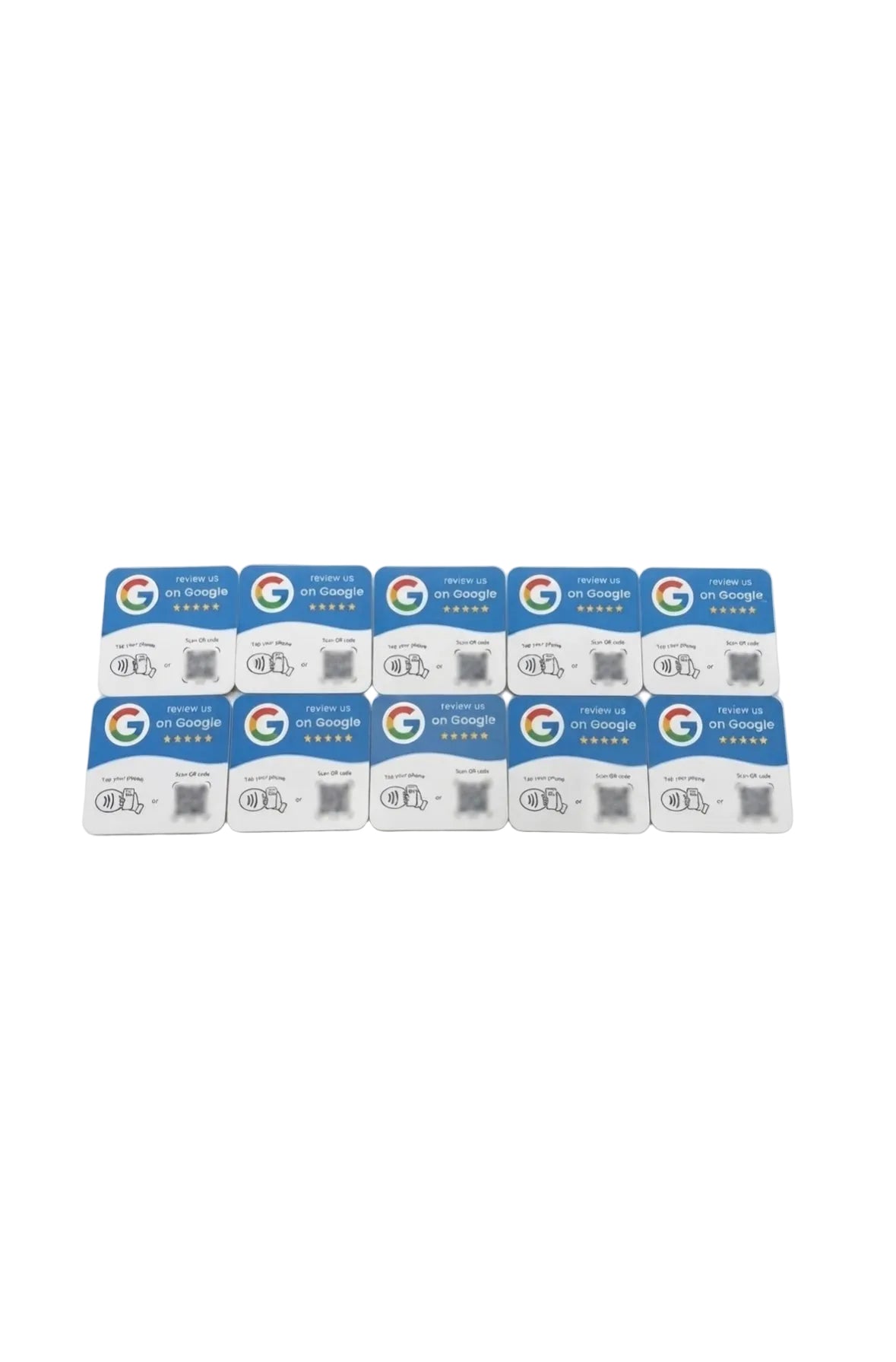 QuickReview — 10 Pack Preprogrammed Google Review Cards